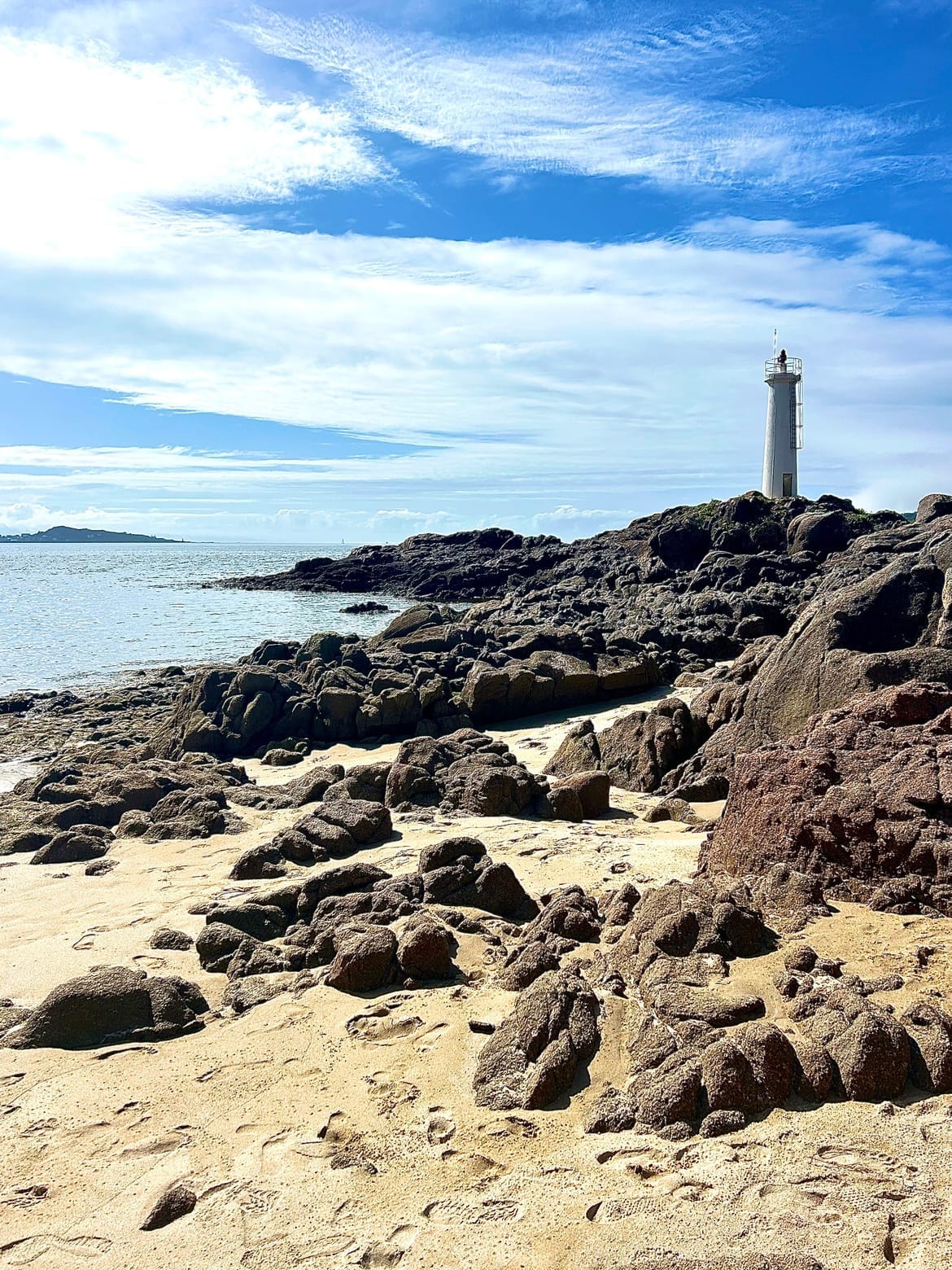 faro de playa do Lago, Galicia